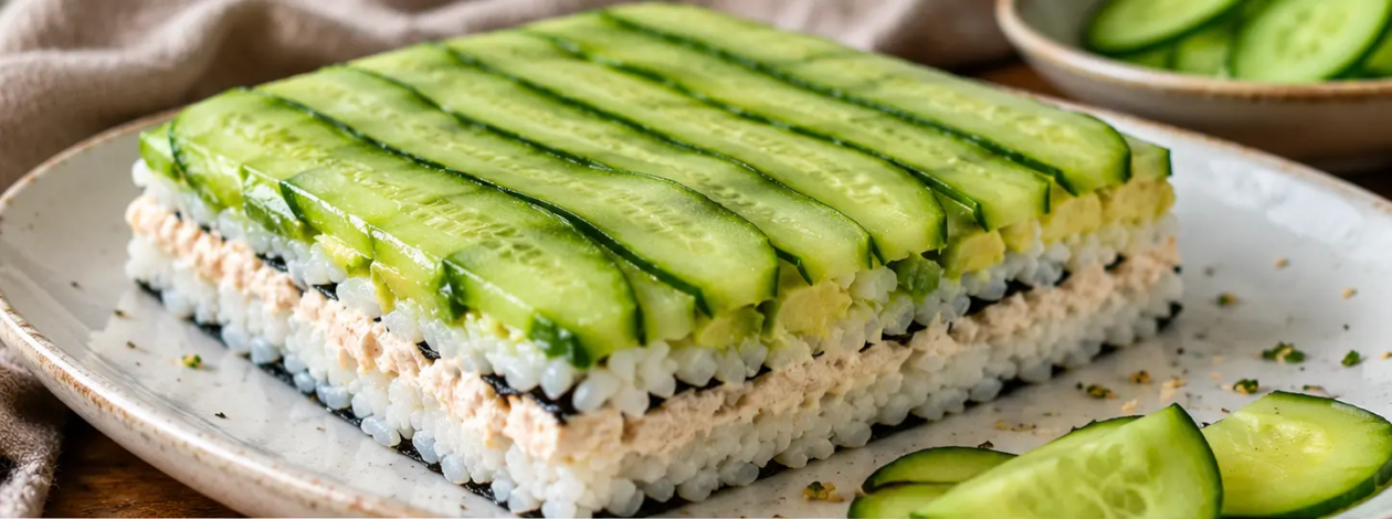 Sushi-lasagne met tonijn